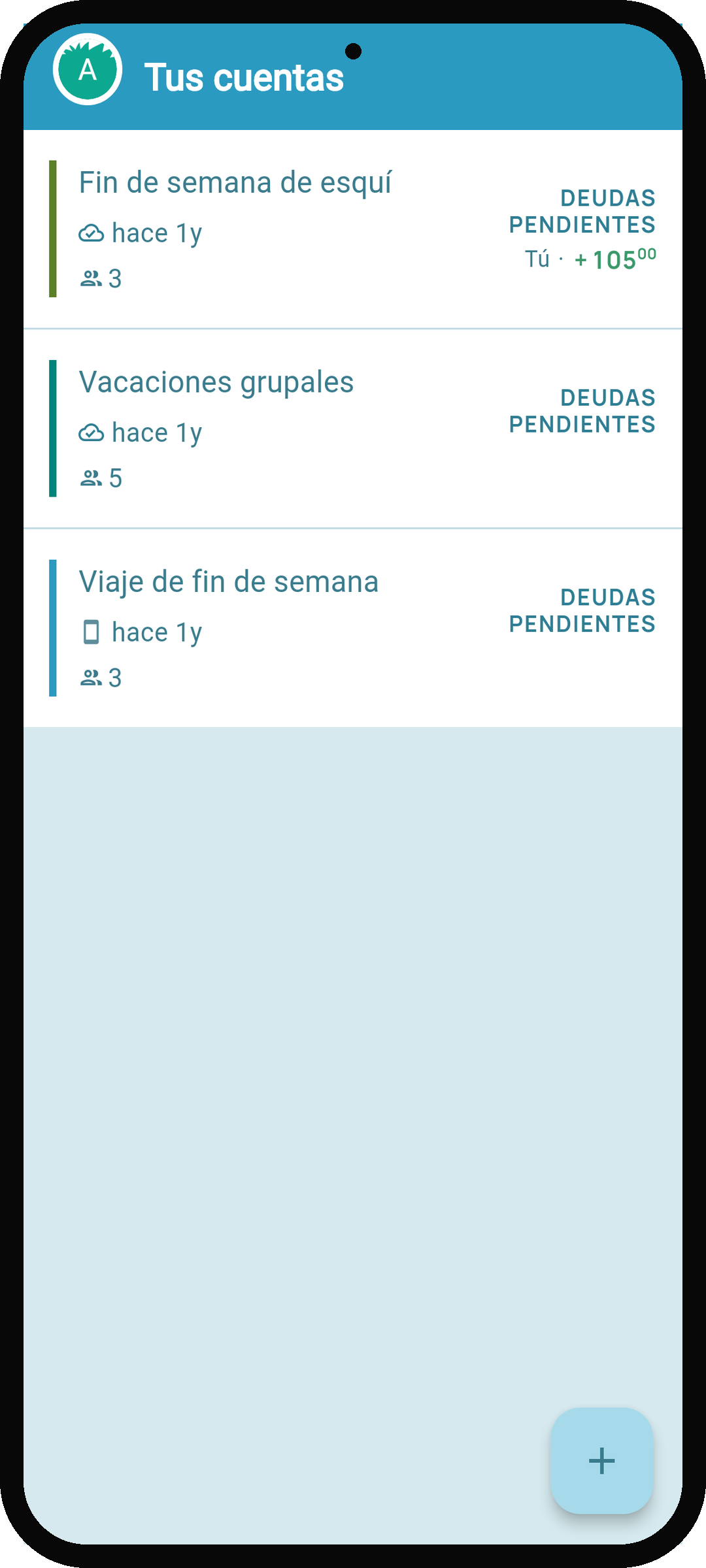 Crea y comparte una cuenta de Debtster