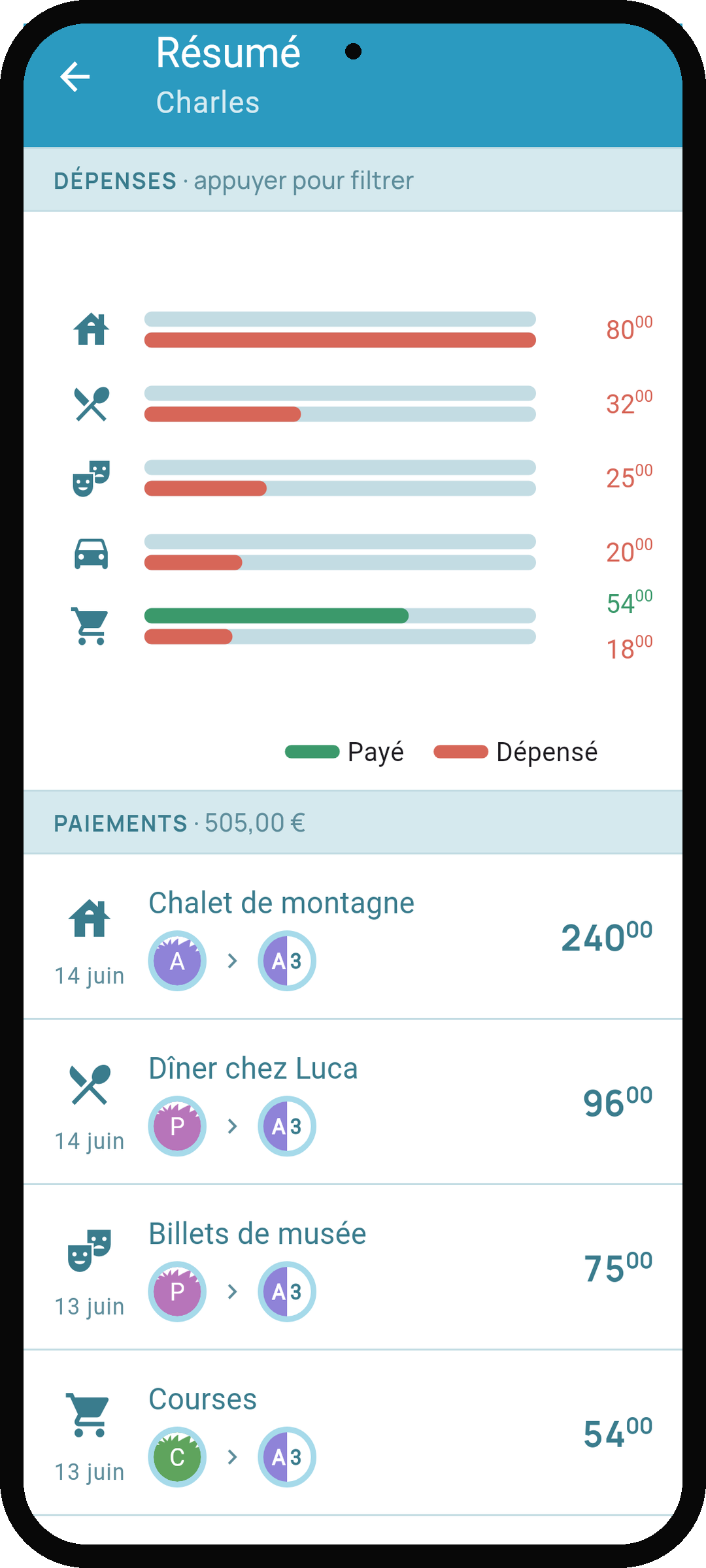 Solder les comptes dans Debtster